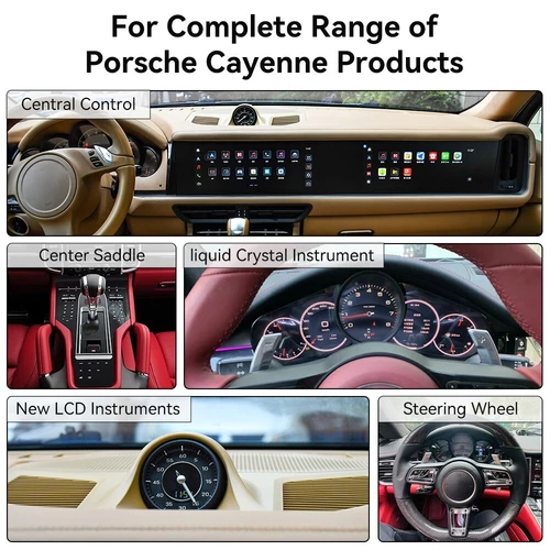 Radio Coche Doble Pantalla para Porsche Cayenne 2010-2017 Actualizado al Modelo 2024 - Imagen 10 de 14