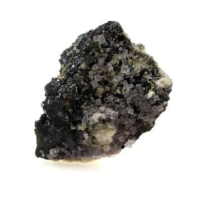 Minerals Collection. Hematite + Gray Fluorite. 246.2 CTS. Mont Blanc Massif