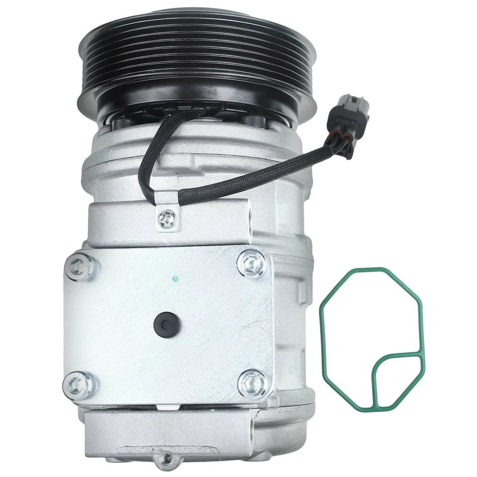 Compresor de aire acondicionado con polea de 7 ranuras para Land Rover Discovery Range Rover V8 4,0 L Foto 4 de 4