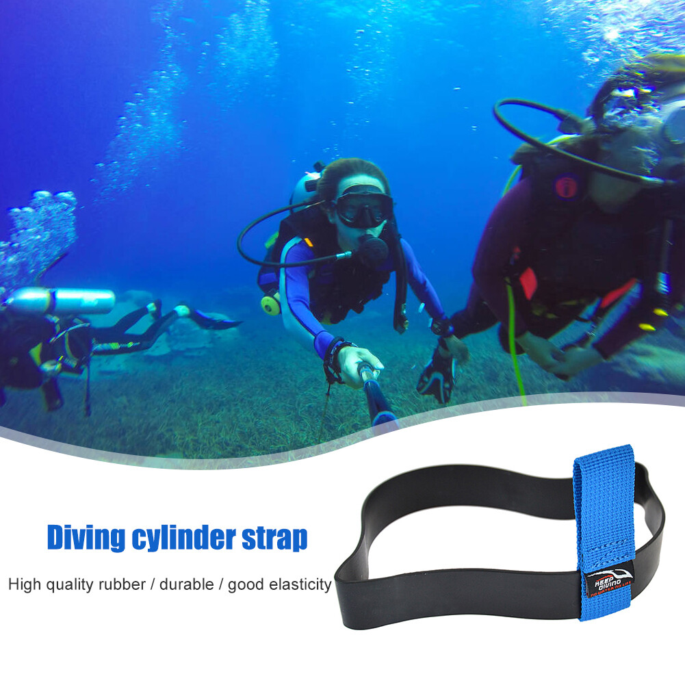 Portable Diving Cylinder Strap Dive Gear Supplies Rubber Water Sports