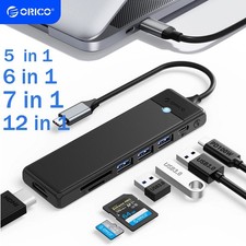ORICO USB C HUB Docking Station USB 3.0 Adapter 4K30Hz PD100 for MacBook Air/Pro
