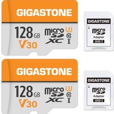 128GB Micro SD Card 2-Pack, A1 V30 4K Video Recording, Compatible with Securi...