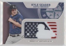 2017 Topps MLB Independence Day Silhouetted Batter Logo Kyle Seager Patch 2r5