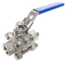 3/8" Stainless Steel 316 Ball Valve - 3pc Body Full Port, 1000WOG