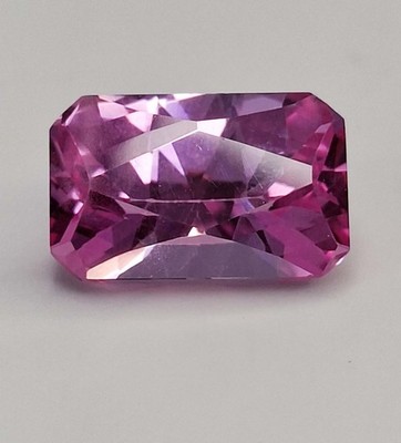 Natural Certified Awesome Pink Sapphire  6-8 Ct Emerald Cut Loose Gemstone AB232