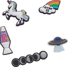 Crocs Jibbitz Charms 5 Pk Multicolor Unicorn Destination Unknown Shoe Charm Set