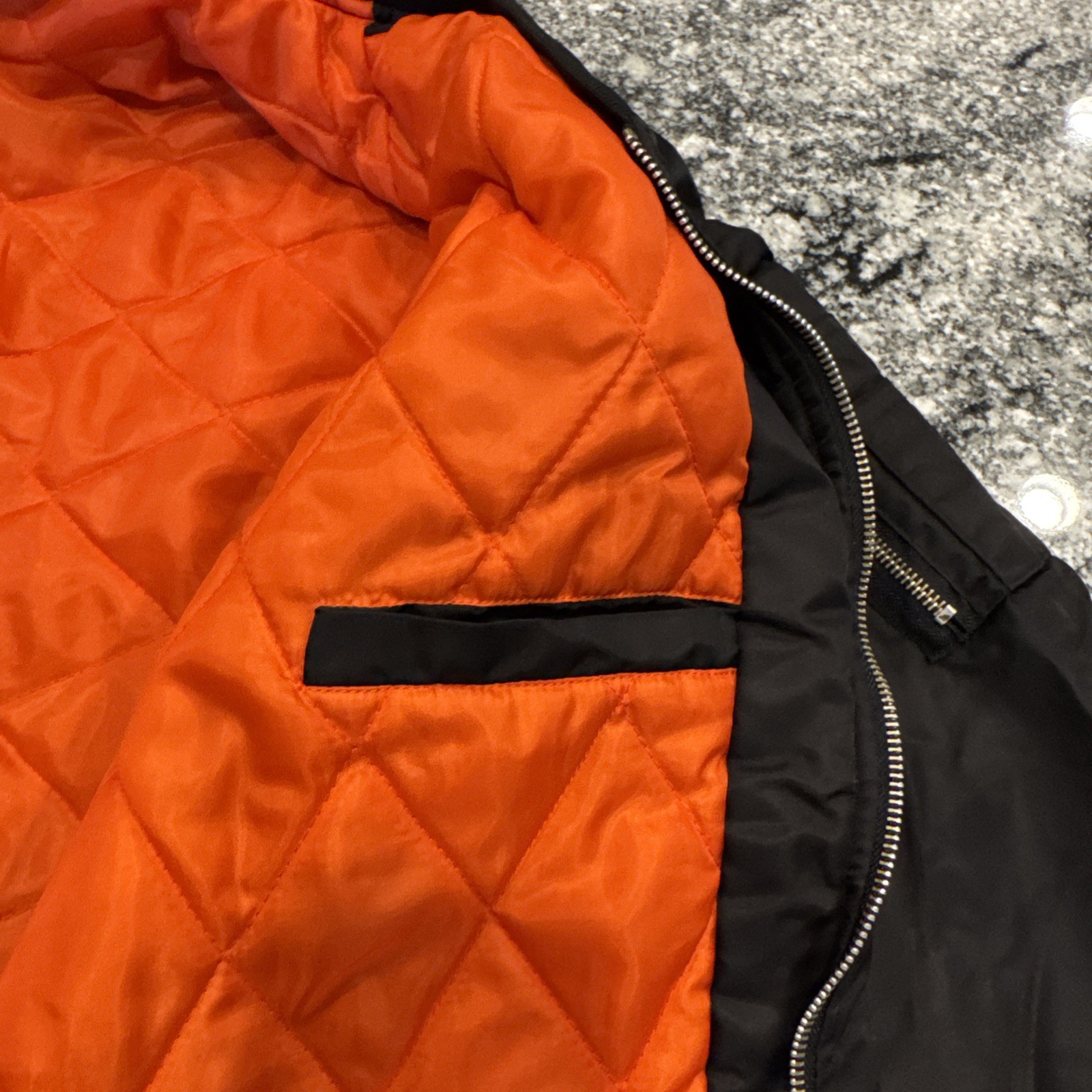 REVERSIBLE FLIGHT BOMBER JACKET With Patch BLACK … - image 16