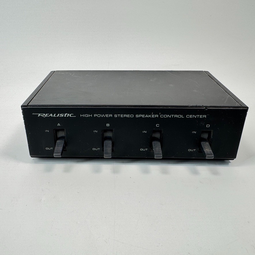 Radio Shack High Power Stereo Speaker Control Center Switch Box 4 Channel ABCD