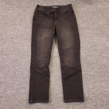 Democracy Ab Solution Straight Crop 2P 26x25 Mid Rise Stretch Denim Dark Wash