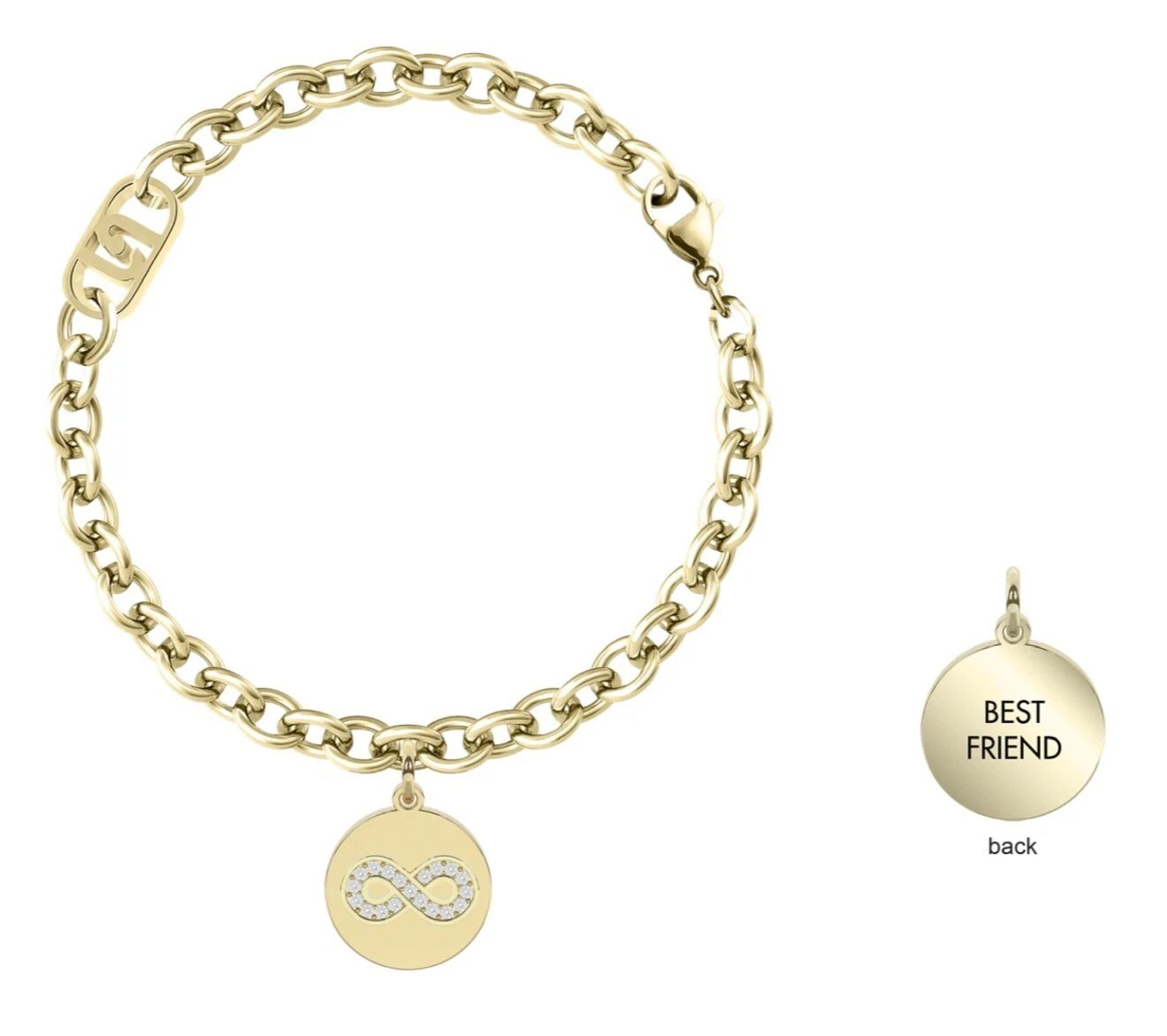 Womens Bracelet LIU JO LUXURY LJ3103 Stainless Steel Golden Infinite