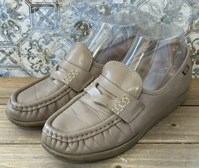 SAS Tan Moc Penny Loafers Comfort Senior Shoes Women's 7.5 M