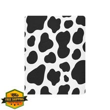 CHUROUSY Cow Print Crib Sheet Black White 39x27