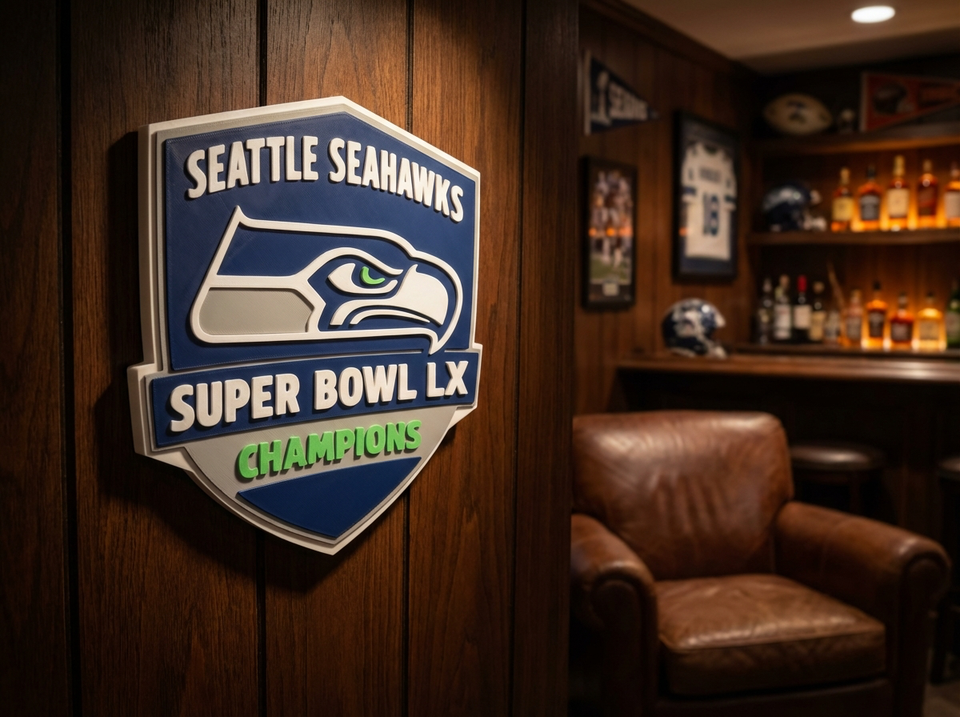 Seattle Sign Hack Seattle Seahawks Super Bowl Champions 3D Wall Sign | eBay