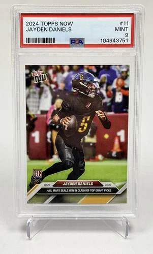 2024 Topps Now JAYDEN DANIELS #11 PSA 9 Rookie Card MINT