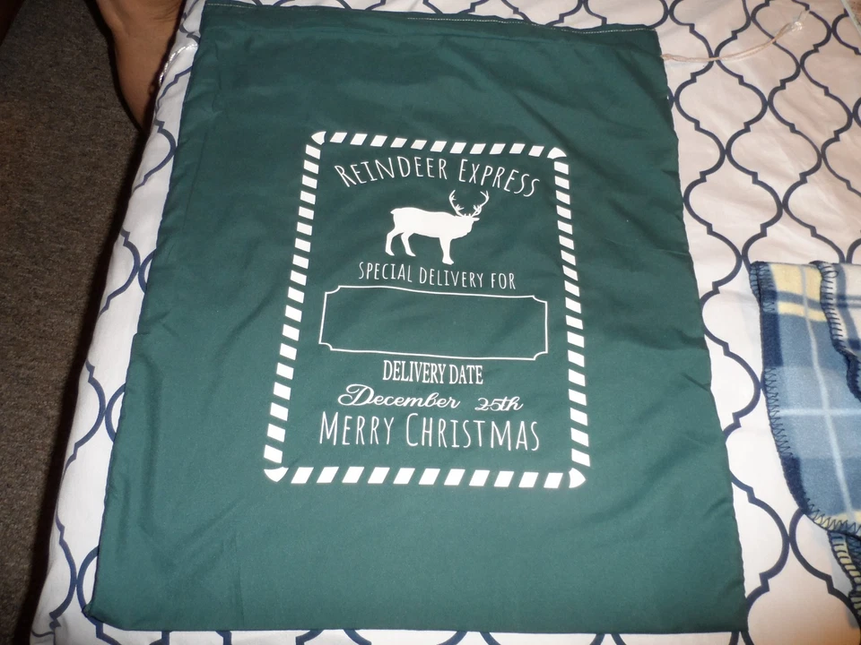 Персонализированный Рождественский Санта-Клаус 20 «x 24» подарочная сумка мешок 5 различных вариаций - Изображение 3 из 4