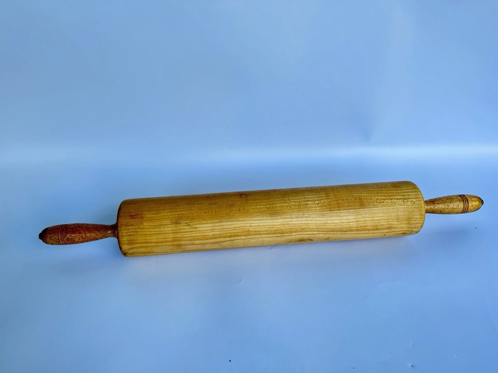 Vintage 28" THORPE Rolling Pin Maple Wood Chesire CT Connecticut