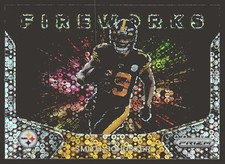 2020 Panini Prizm #16 JuJu Smith-Schuster Fireworks Prizms No Huddle