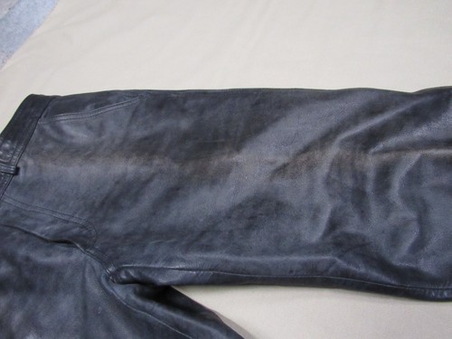 Vintage Men's Leather Pants by Liaison Size 30 Gay Biker Leather Pocket Flap - Picture 3 of 12
