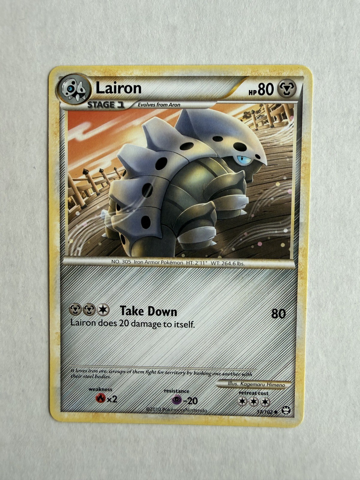2010 Pokemon TCG Triumphant Lairon Uncommon 37/102 LP