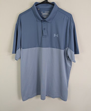 Under Armour "The Performance Polo" Shirt Men's Extra Large Blue Short Sleeve