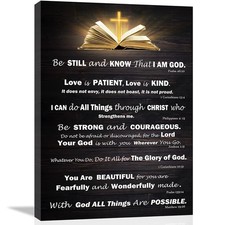 Christian Wall Art Decor Inspirational Bible Verses Poster Scripture Wall Art...