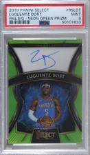2019-20 Panini Select Neon Green Prizm 20/99 Luguentz Dort PSA 9 MINT Auto z0q