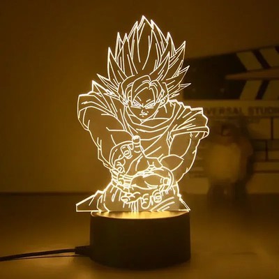 3D LED Nachtlicht Fanartikel Dragon Ball Z Super Saiyajin Vegeta Goku Broly