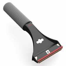 Eiskratzer mit Messingklinge Auto Eisschaber Scheibenkratzer AX1 Gummilippe rot