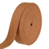 Baumwollband 1.5 Zoll 15.3 Yard Polyester Baumwollband Riemen Braun