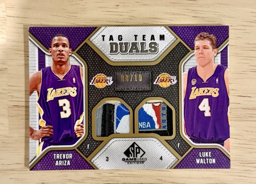 Upper Deck 2009-10 SP Game Used Ariza Walton Lakers Jock Tag Logoman Patch 8/10