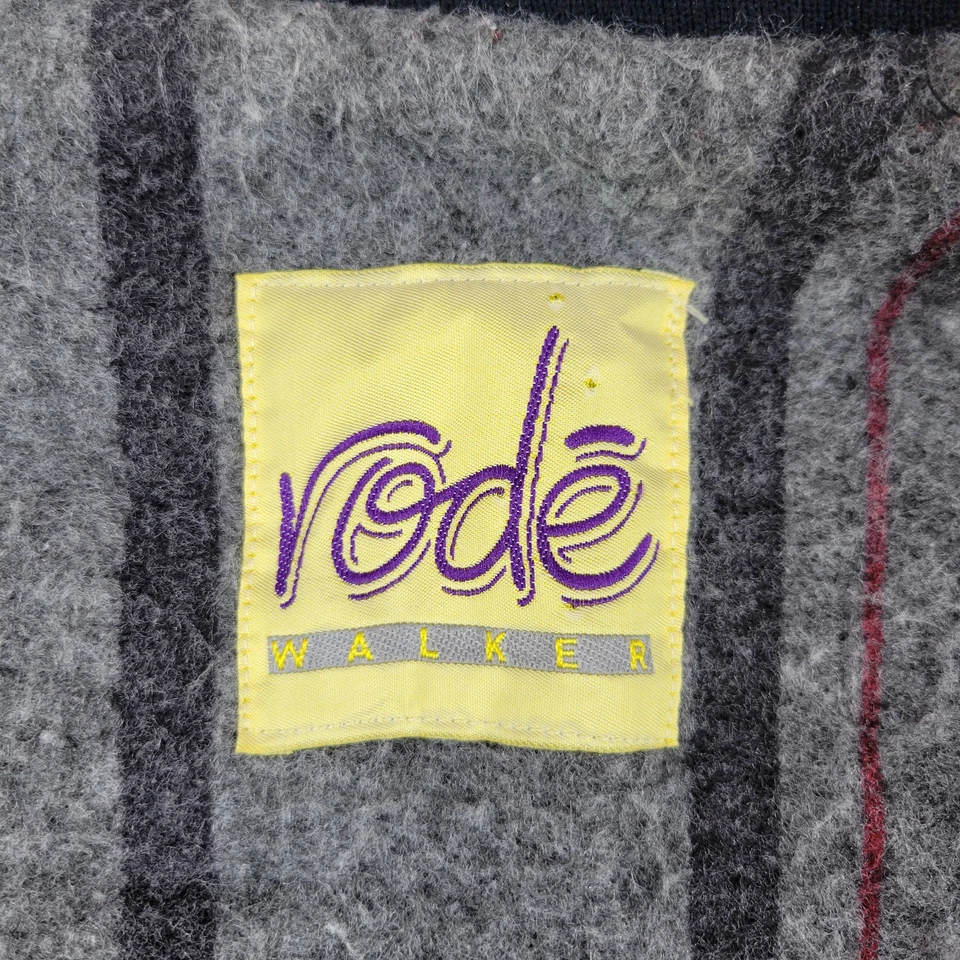 Chaqueta de bombardero vaquera vintage Rode Walker para hombre L negra suroeste cremallera completa EE. UU. Foto 4 de 4