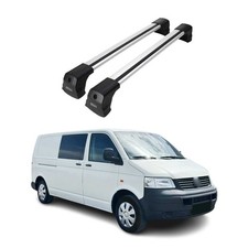 Dachträger für VW T5 T6 Transporter Multivan Caravelle 2003-2024 Alu Silber 2x