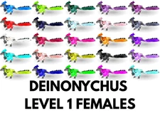 Deinonychus LEVEL 1 Female Ark Survival Ascended Official PVE
