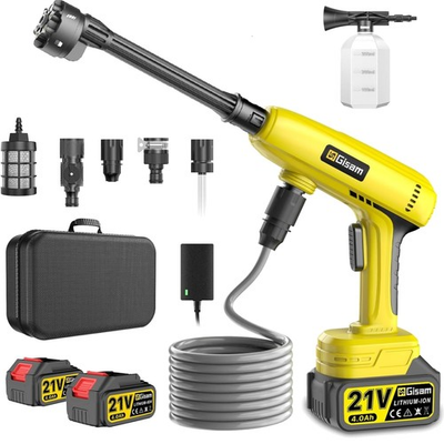 #ad Cordless Pressure Washer 1250 PSI Portable 6 in 1 Nozzle Long Hose Batte... $107.96
