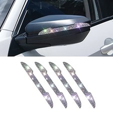 4 PCS Bling Rhinestone Car Door Handle Scratch Protector, Universal Multicolor