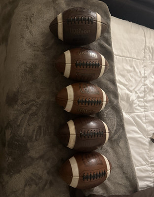 Wilson GST leather footballs set of 5