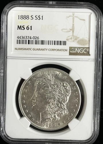 1888-S MORGAN DOLLAR NGC MS61