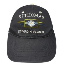 St. Thomas US Virgin Islands Paradise Strapback Hat Black One Size