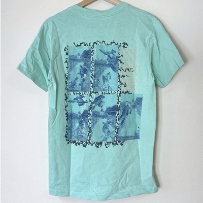 Vintage 90's Team Haro BMX Tour Bike Art Green RARE Single Stitch Tee Shirt - M