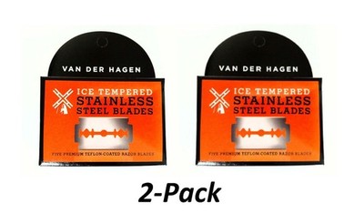Van Der Hagen 5 Premium Teflon Coated Ice Tempered Stainless Steel Blades 2-pack