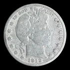 1912-D Barber Silver Half Dollar