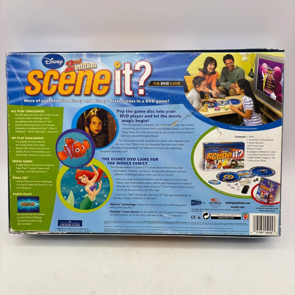 Disney Scene It DVD Game 2nd Edition COMPLETE ScreenLife 2007 Movies Trivia - Image 2 of 4