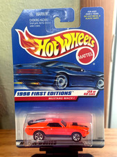 1998 HOT WHEELS F.E. 1970 FORD MUSTANG MACH 1 ORANGE VARIANT CRISP CLEAN CARD!!