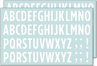 30 Blatt, 25Mm - Buchstaben Aufkleber, Klebebuchstaben Sticker - Weiß