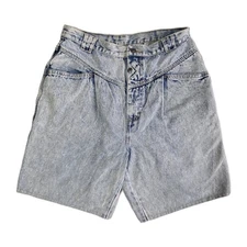 Vintage Gitano Womens Size 16 Acid Wash High Waist Jean Shorts Mom Fit 80s 90s