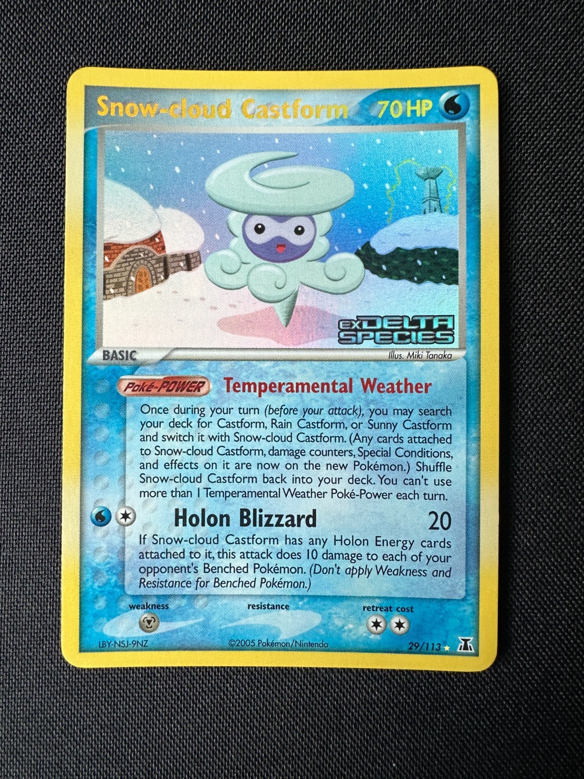 Snow-cloud Castform 29/113 EX Delta Species Pokemon Card Reverse Holo Rare NM