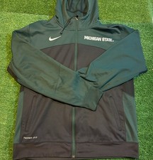 Michigan State Spartans jacket mens large green black nike full zip hoodie