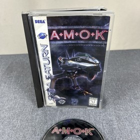 AMOK - Sega Saturn A+M+O+K With Registration Card Tested Good