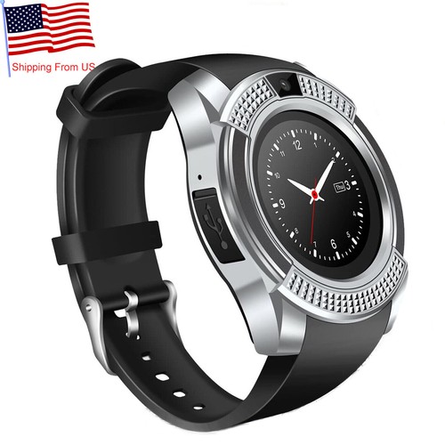 Bluetooth Smart Watch Water-Resistant Fitness Tracker Make Call Text For Android