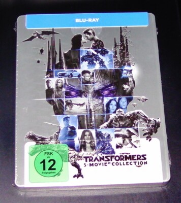 TRANSFORMERS 1-5  5 MOVIE COLLECTION LIMITIERTE STEELBOOK EDITION BLU RAY NEU
